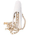 CHANEL Fit For You Wallet On Chain WOC Pearly Caviar Quilted Iridescent White